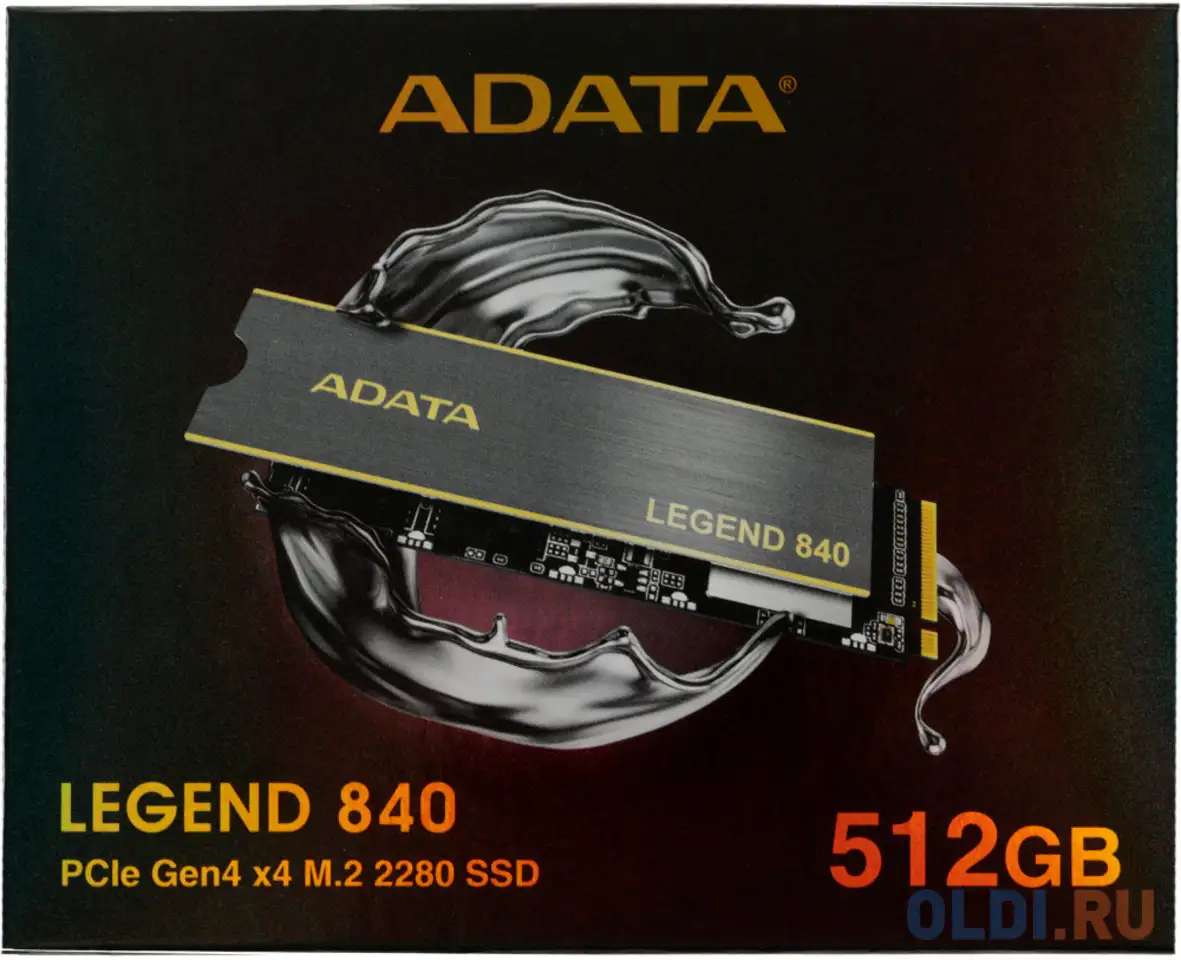 M.2 2280 512gb adata legend 840 client ssd [aleg-840-512gcs] pcie gen4x4, фотография 1