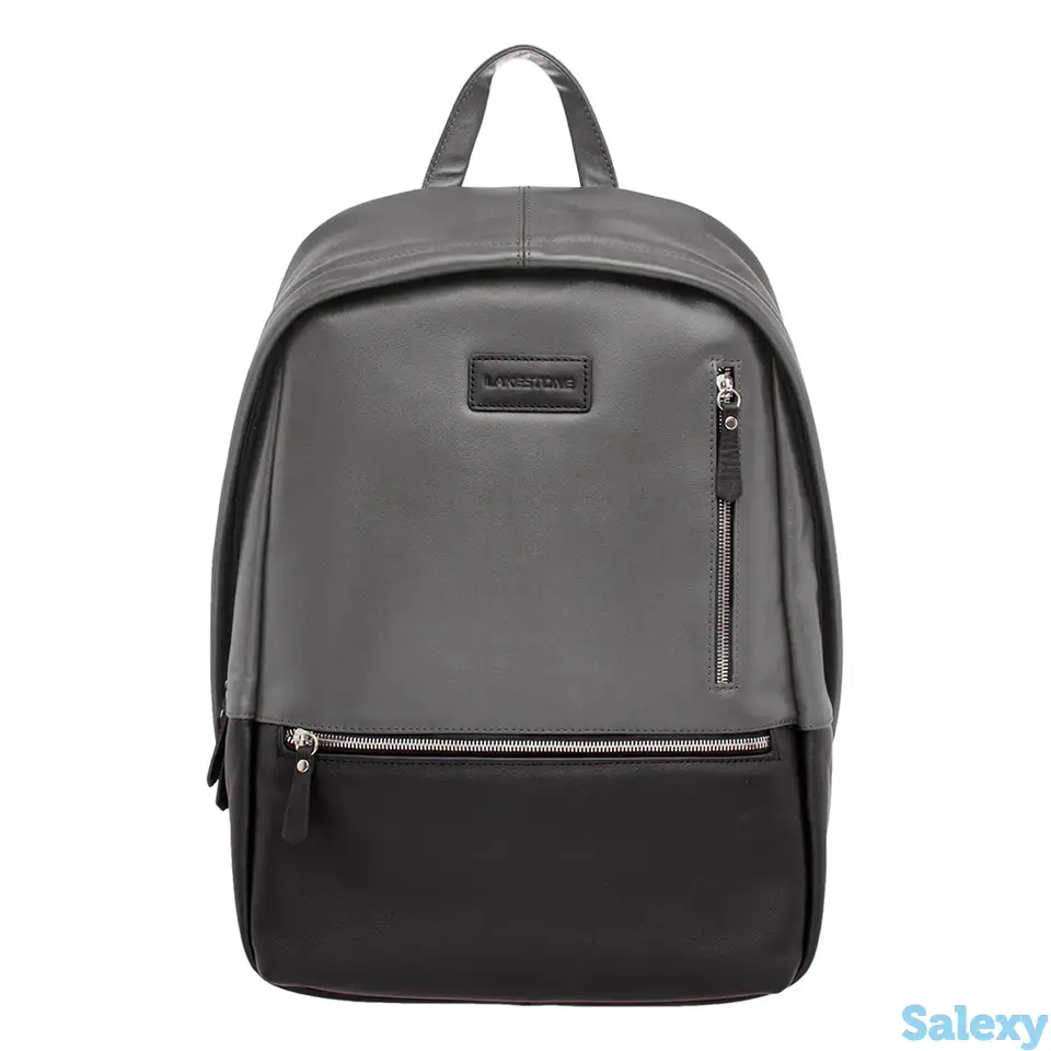 Кожаный рюкзак adams grey/black, фотография 2