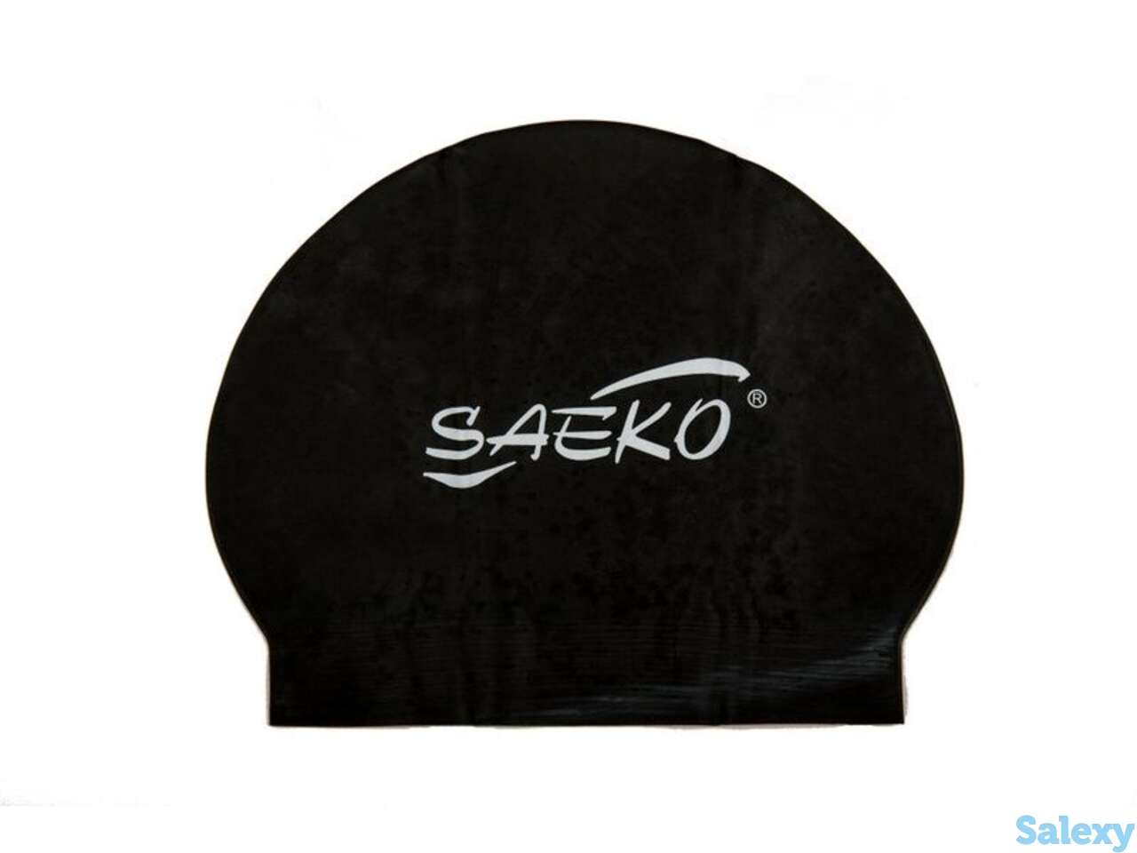 Шапочка для плавания c2 opp из латекса черная saeko, фотография 1