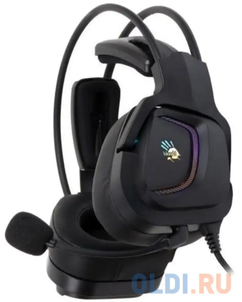 Наушники с микрофоном a4tech bloody g575 черный 2м мониторные usb оголовье, фотография 1