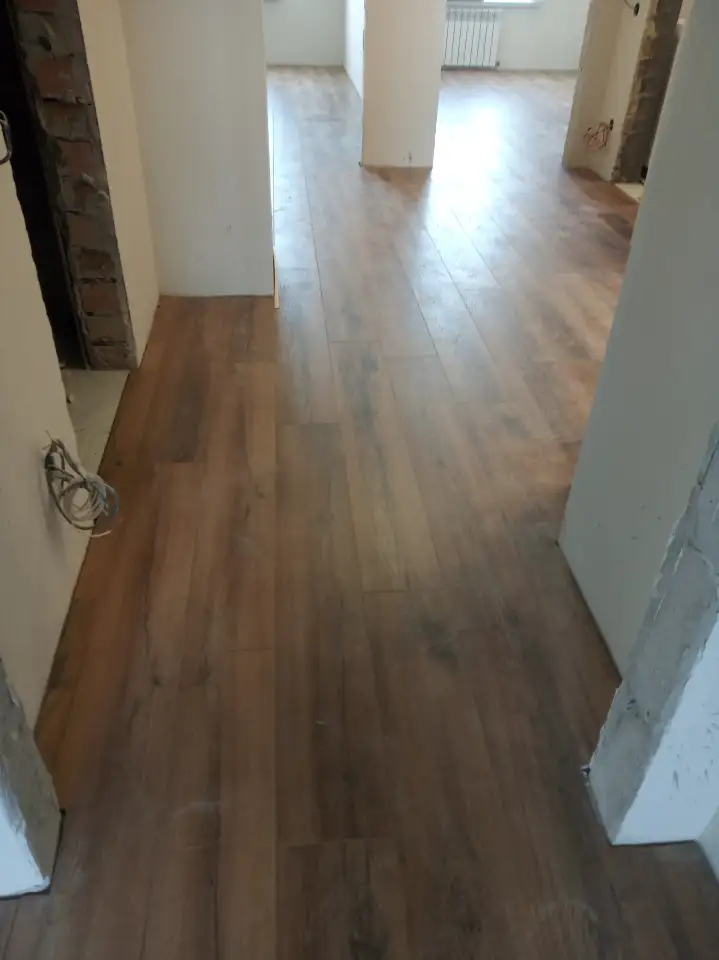 Укладка ламината настил линолеума и ОСБ, фотография 11