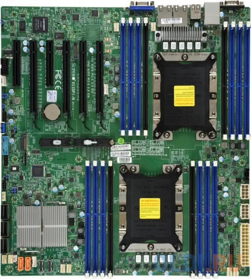 Материнская плата supermicro mbd-x11dpi-nt-b socket 3647 c622 16xddr4 4xpci-e 16x 2xpci-e, фотография 1
