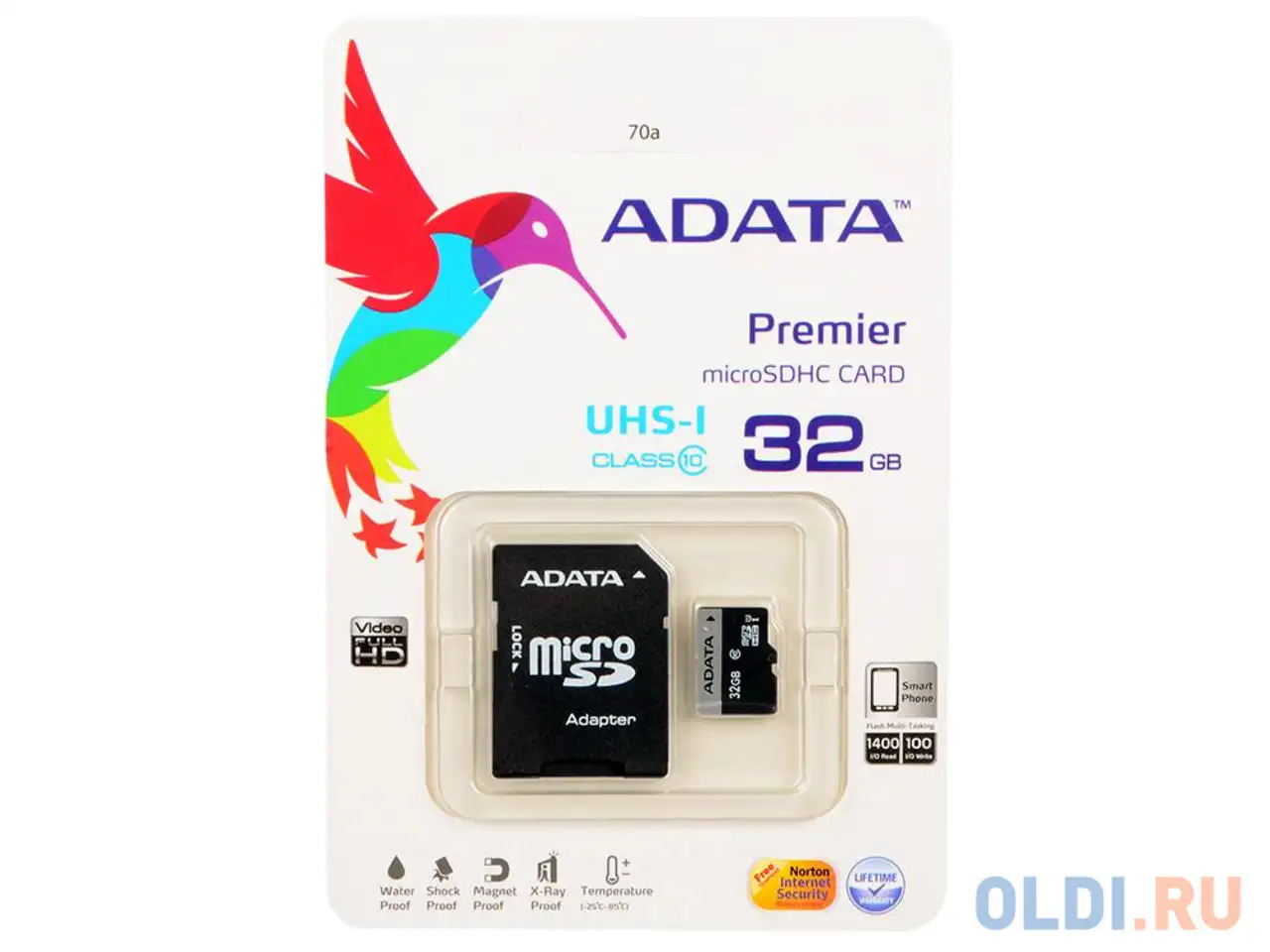 Карта памяти micro sdhc 32gb class 10 a-data uhs-i ausdh32guicl10-ra1 +, фотография 1