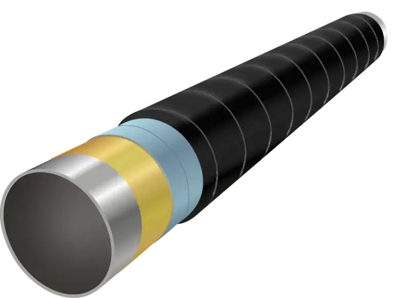 Антикоррозийная изоляция ВУС Основа: экструдированный полиэтилен, Тип: двухслойное; трехслойное, фотография 1