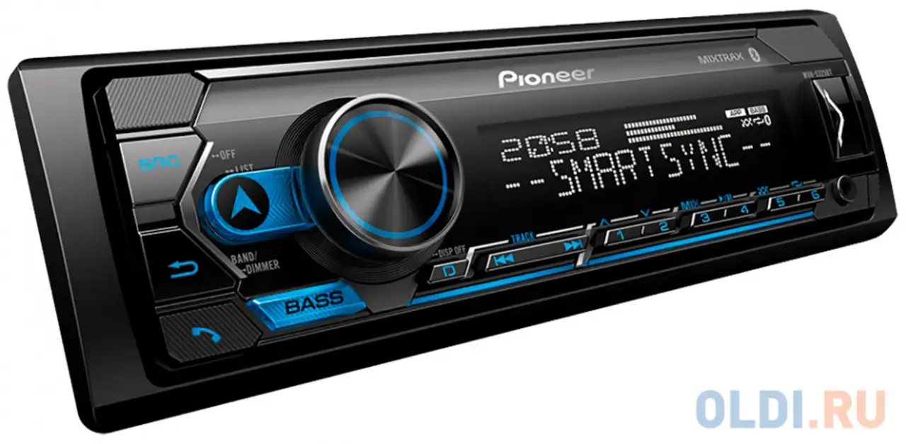 Автомагнитола pioneer mvh-s325bt 1din 4x50вт, фотография 1