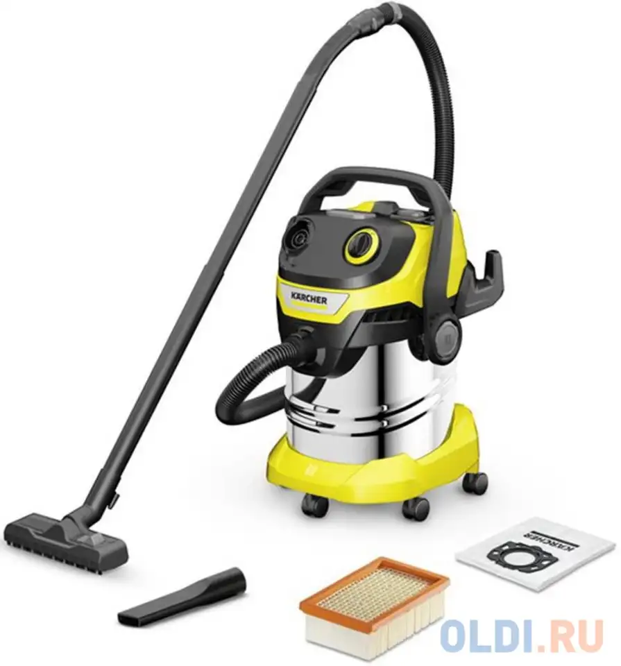 Пылесос karcher wd 5 s v-25/5/22 сухая влажная уборка жёлтый, фотография 1