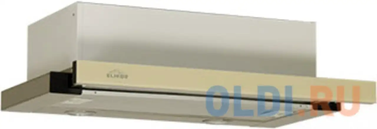 Вытяжка встраиваемая elikor интегра glass 50н-400-в2д нерж/бежевое стекло, фотография 1