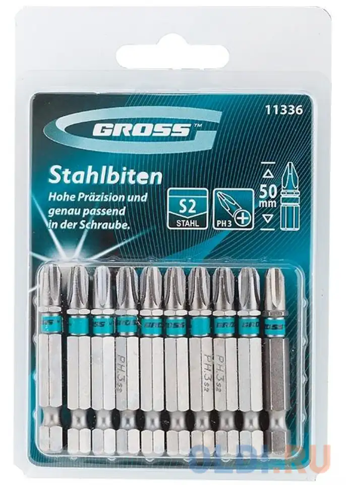 Набор бит gross 11336 10шт, фотография 1