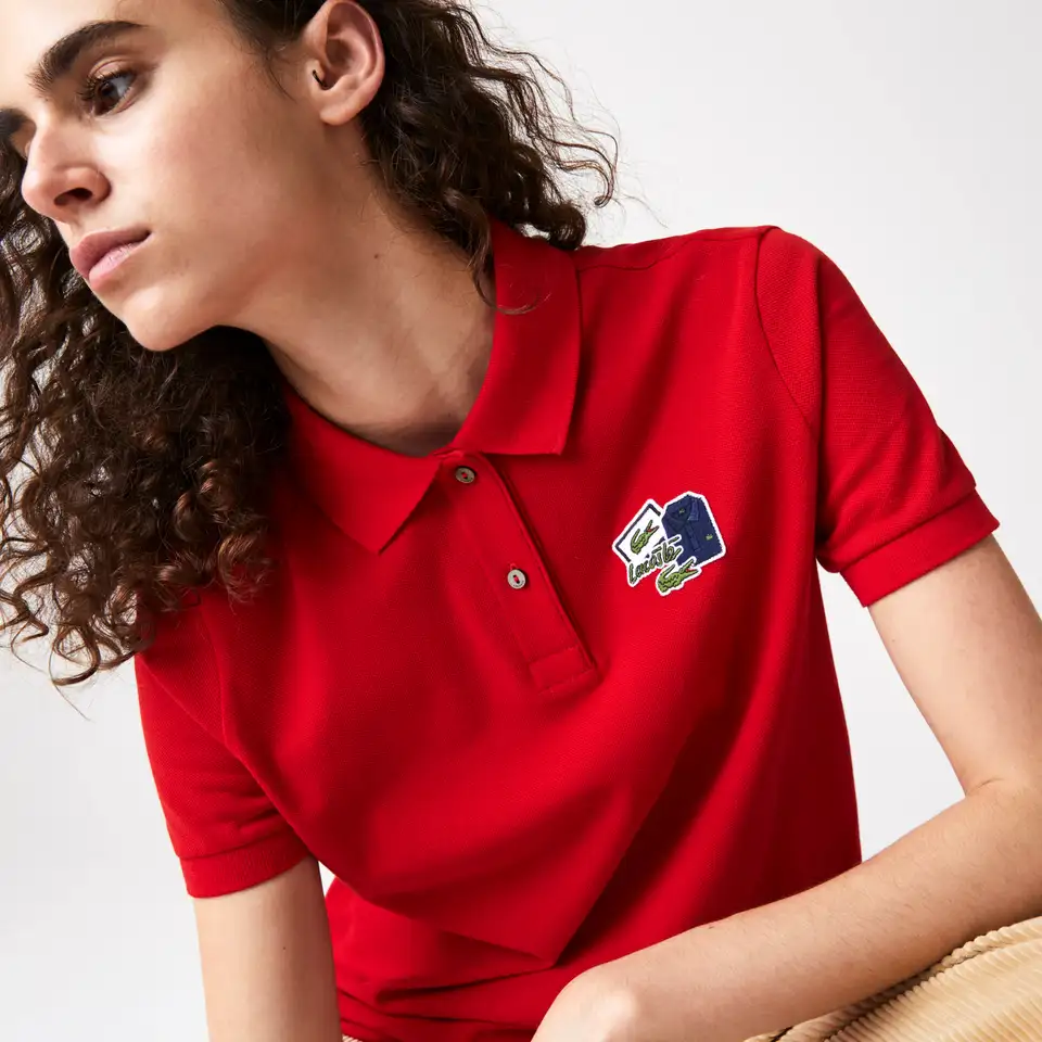 Женское поло lacoste regular fit, фотография 1