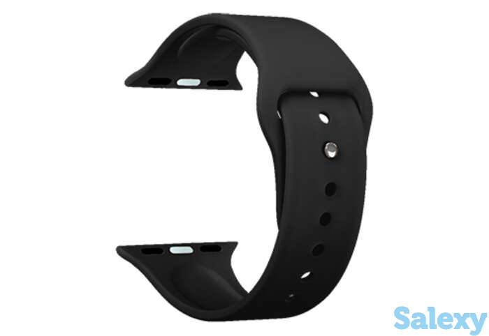 Силиконовый ремешок deppa band silicone для apple watch 38/40 mm (47122). черный, фотография 1