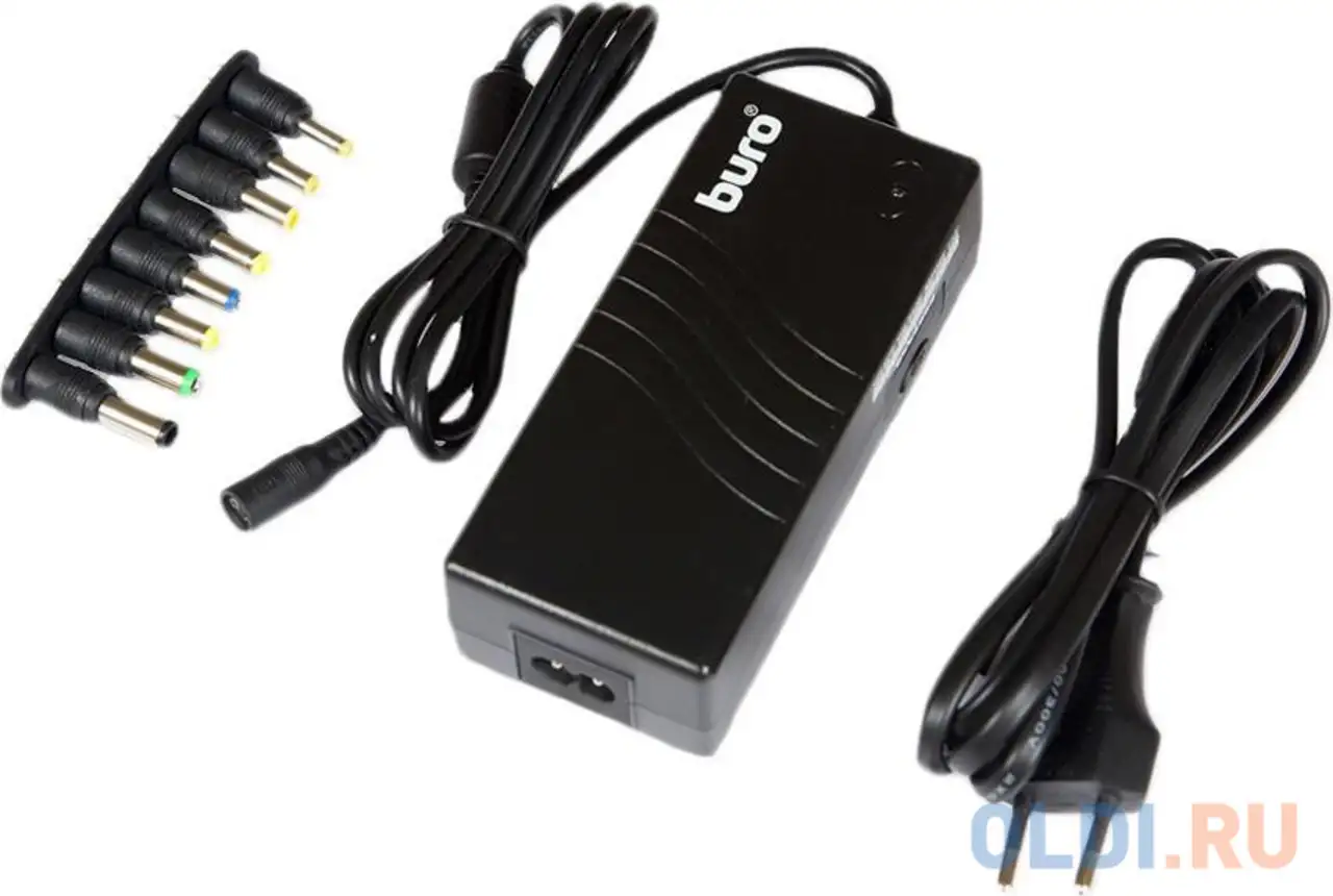 Блок питания для ноутбука buro bum-1127h70 8 переходников 70вт черный, фотография 1