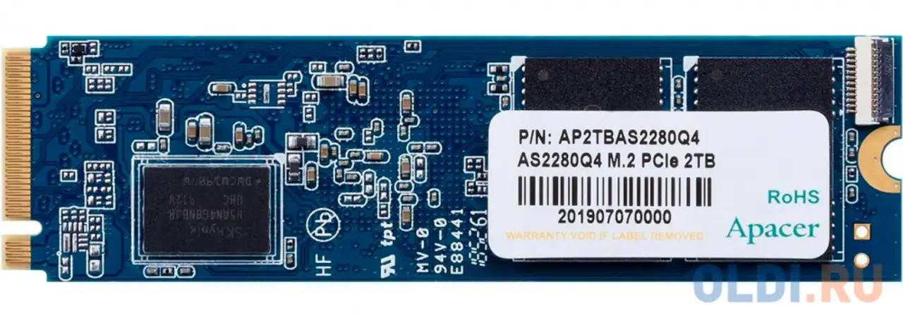 Ssd накопитель apacer as2280q4 2 tb pci-e 4.0 х4, фотография 1