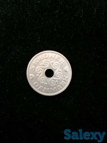 Монета 5 kroner Danmark 1990, фотография 1