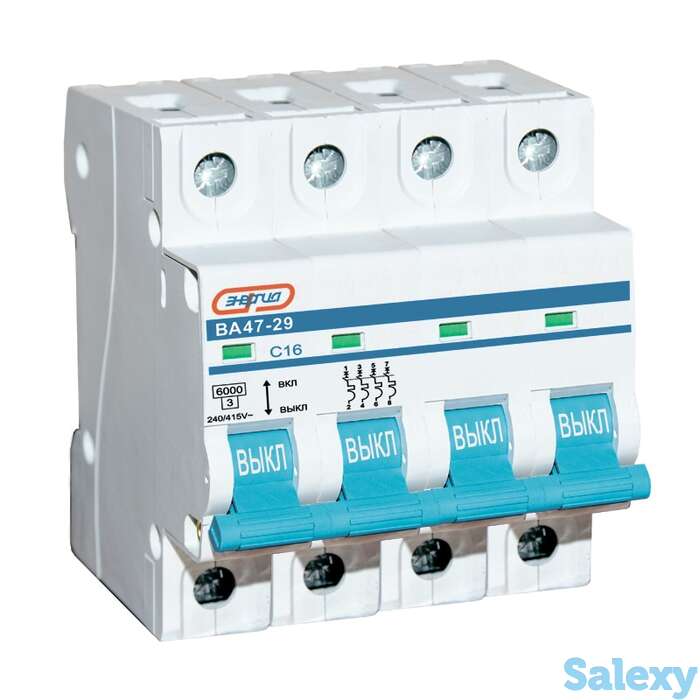 Автоматический выключатель 4P 63A ВА 47-29 Энергия, фотография 1