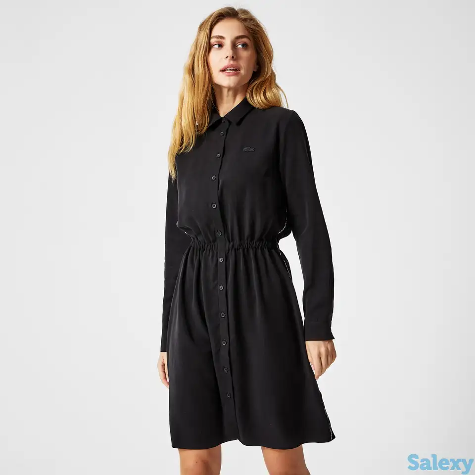 Женское платье lacoste loose fit с длинным рукавом, фотография 1
