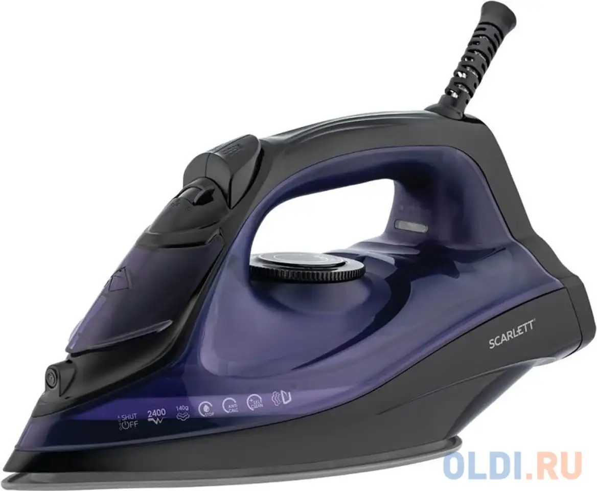 Утюг scarlett sc-si30k57 2400вт черный/фиолетовый, фотография 1