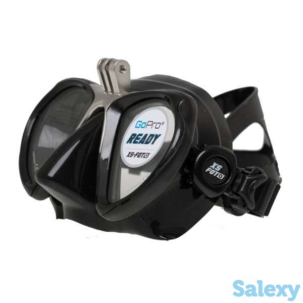 Маска подводная marlin ready (черный силикон) с креплением под gopro black, фотография 2