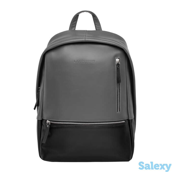 Кожаный рюкзак adams grey/black, фотография 1