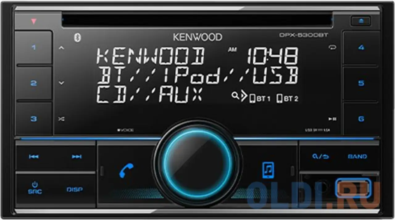 Автомагнитола cd kenwood dpx-5300bt 2din 4x50вт, фотография 1