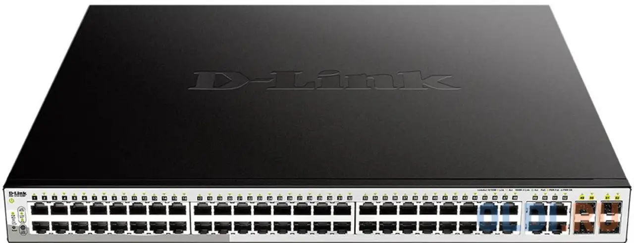 Коммутатор d-link dgs-1210-52mp/f1a 48g 48poe 370w настраиваемый, фотография 1