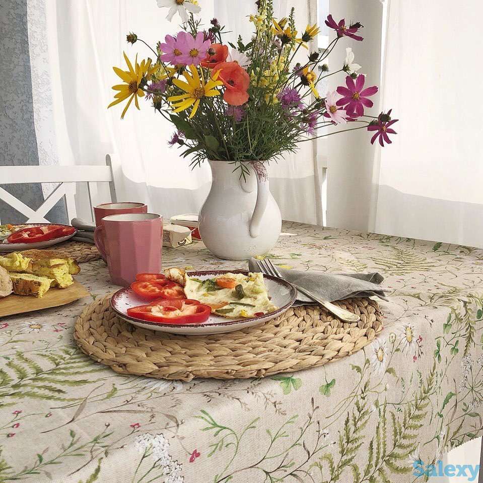 Скатерть с тефлоновым покрытием Луговые Цветы из Италии, фотография 4