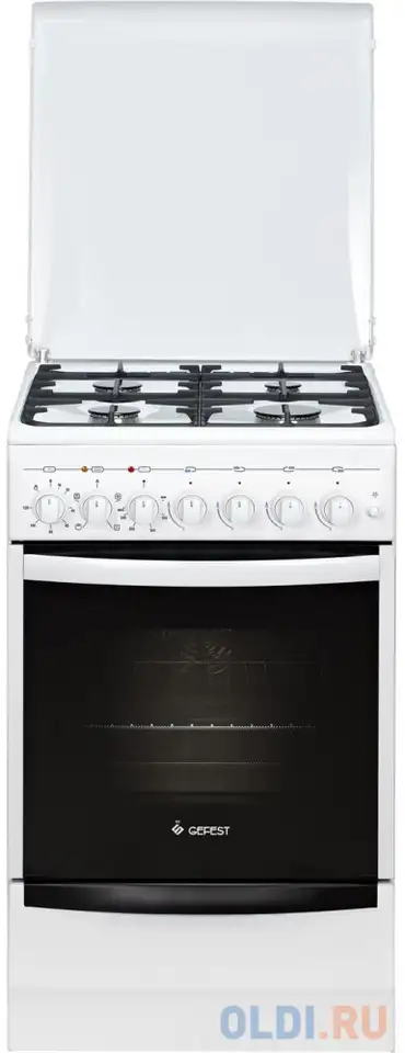 Комбинированная плита gefest пгэ 5102-02 белый, фотография 1