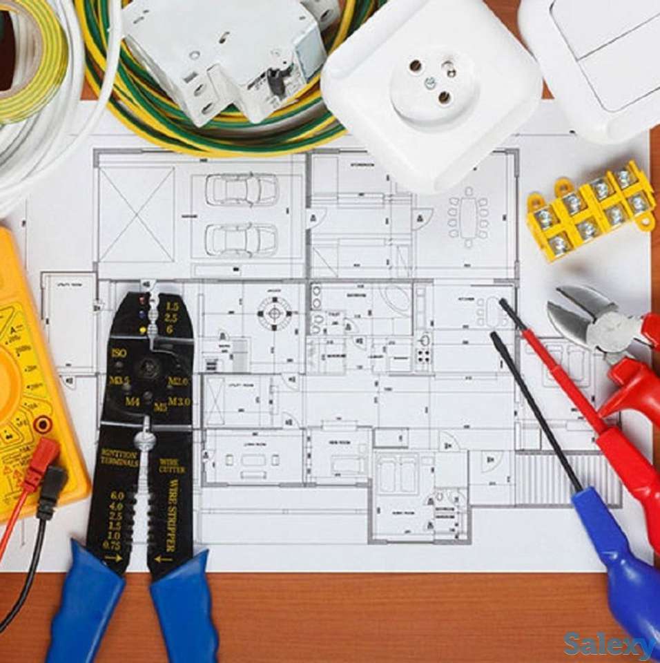 Услуги Электрик в Астане/Нур-Султане. Электромонтажные работы под ключ. Электромонтаж в Новостройке. Прокладка кабеля., фотография 1