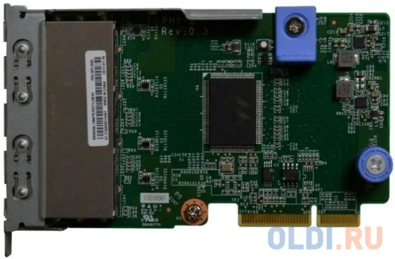 Адаптер lenovo 7zt7a00545 thinksystem 1gb 4-port rj45 lom, фотография 1