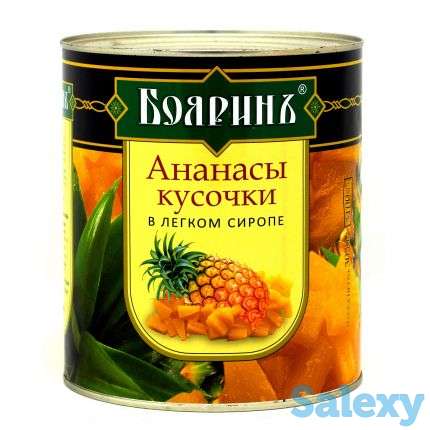 Ананасы колечки в легком сиропе, кусочки в легком сиропе ж/б, фотография 6