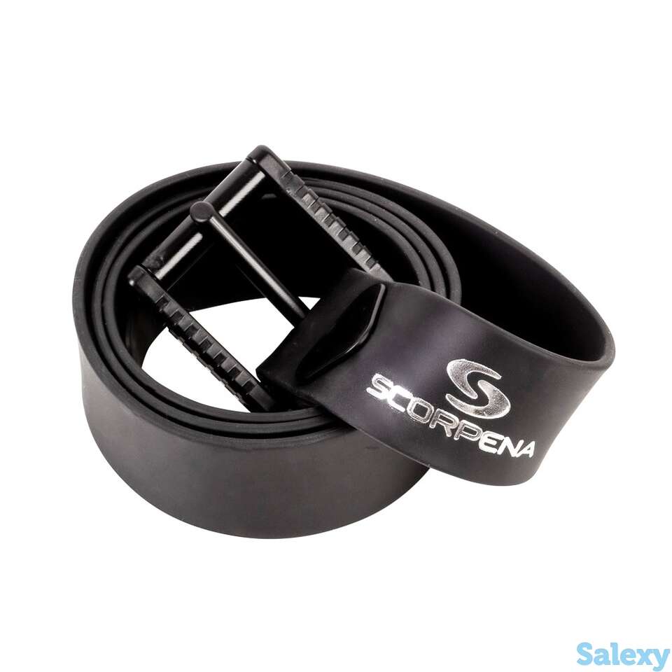 Ремень резиновый с чёрной пряжкой марсельского типа, фотография 1