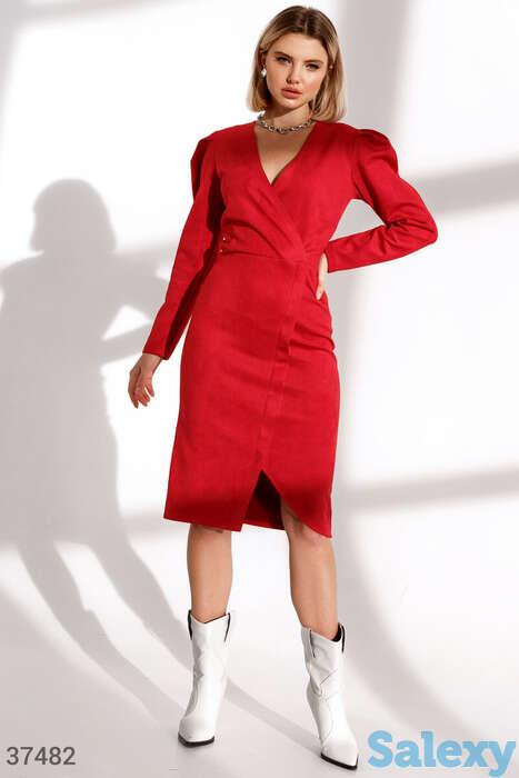 Замшевое асимметричное платье, фотография 1