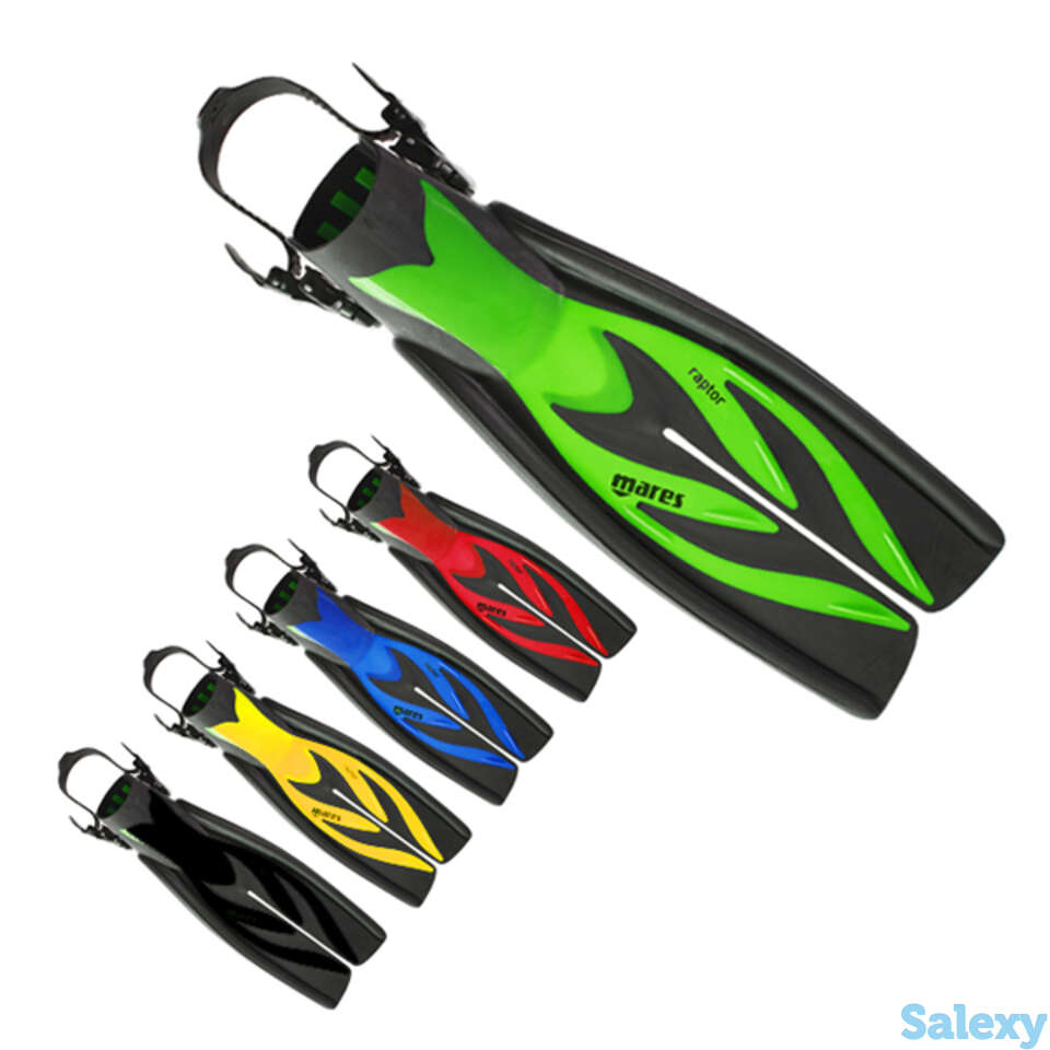 Mares raptor ласты регулируемые цвет черный, фотография 1