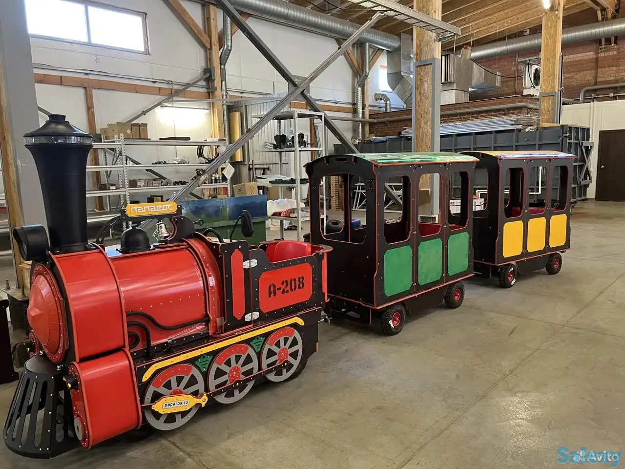 Аттракцион детский паровозик для парка или ТЦ, фотография 1