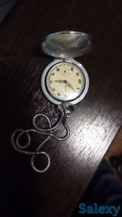 Карманные часы советские антиквар, молния, фотография 4