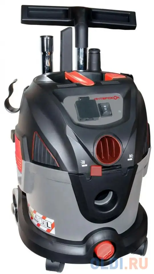 Промышленный пылесос интерскол пу-20/1400р сухая влажная уборка серый, фотография 1
