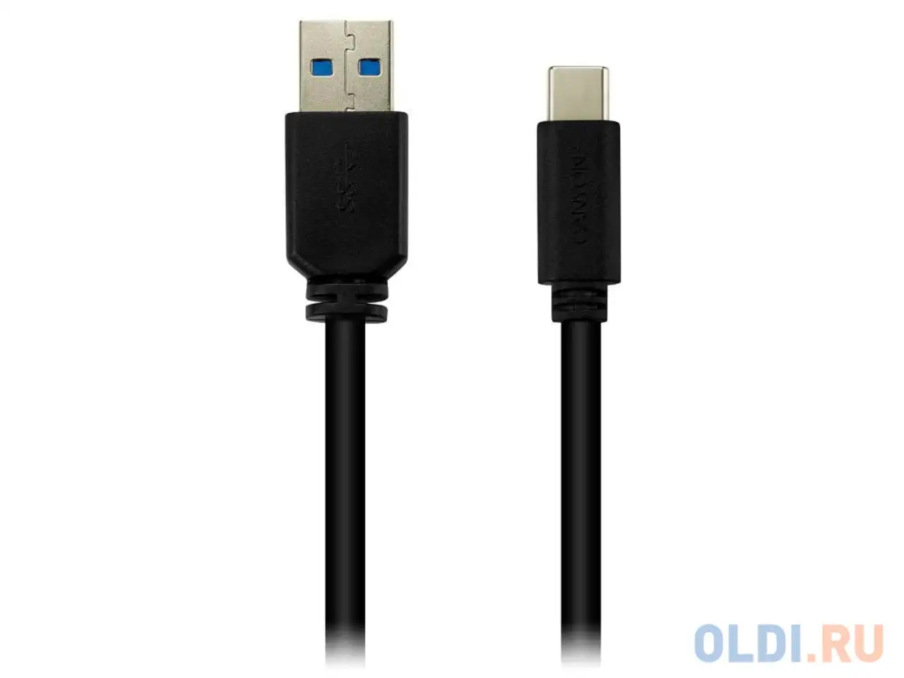Кабель type-c 1м canyon cne-usbc4b круглый черный, фотография 1
