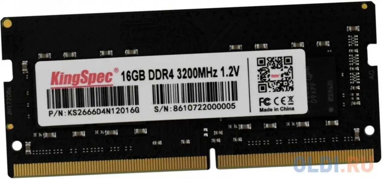 Оперативная память для ноутбука kingspec ks2666d4n12016g so-dimm 16gb ddr4 2666 mhz, фотография 1