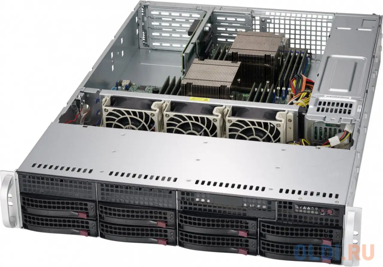 Серверный корпус 2u supermicro cse-825tqc-r740wb 2 х 740 вт чёрный, фотография 1