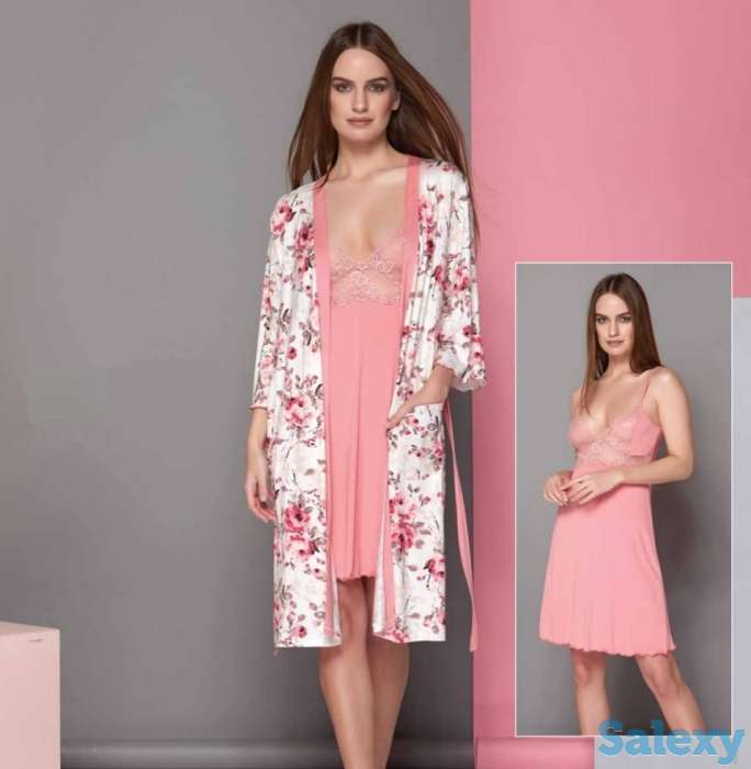 Домашние женские комплекты - сорочка+халат, фотография 1