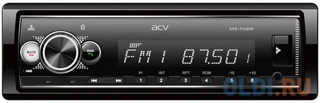 Автомагнитола acv avs-916bw 1din 4x50вт, фотография 1