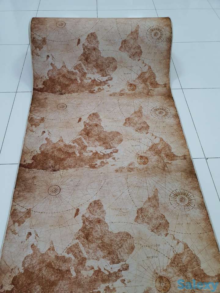 Коврик метражом 100 см ширина ковровая дорожка Географическая Карта, фотография 1