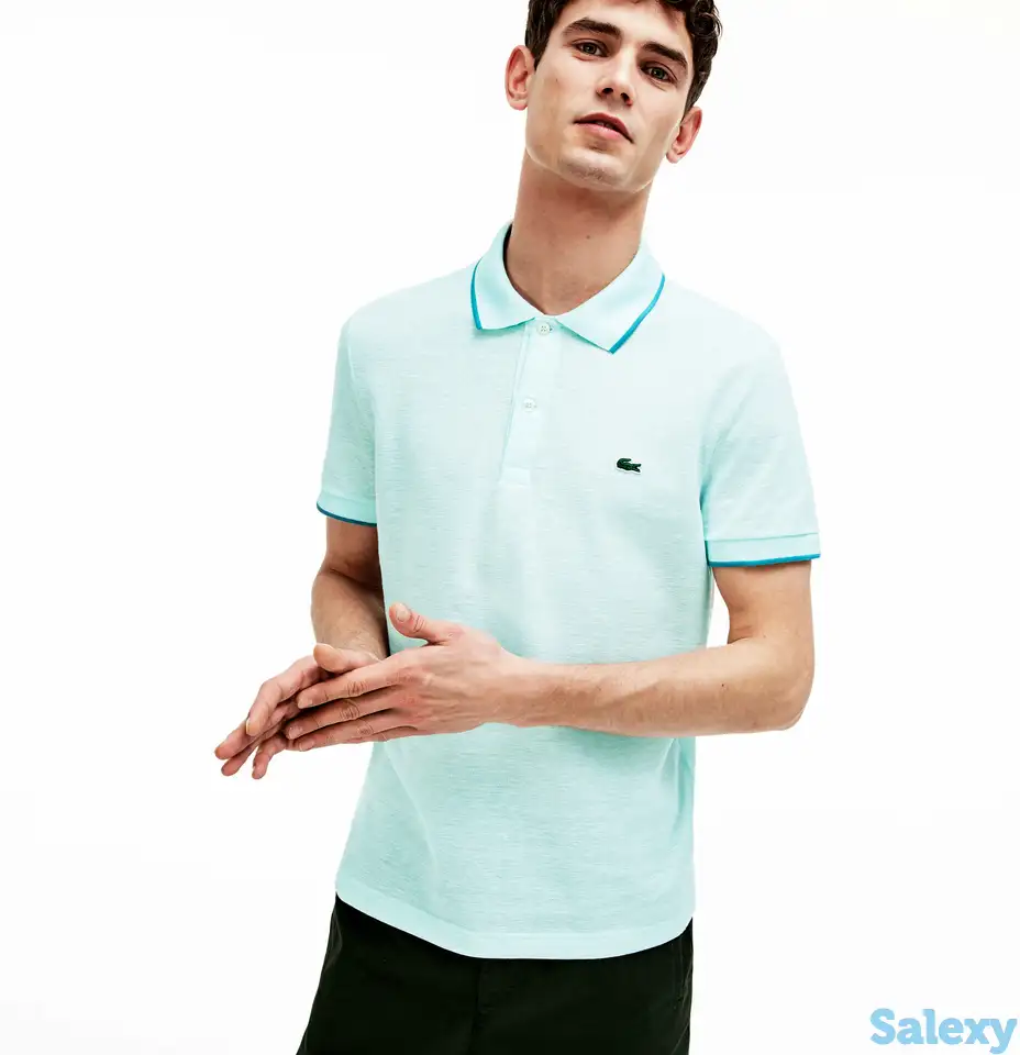 Мужское поло lacoste caviar piqu? regular fit, фотография 1
