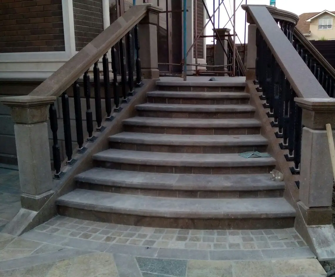 Проектируем лестницу в дом. Монтаж  из мрамора, гранита, травертина. Внутренние и наружные. Замер - бесплатно, фотография 5