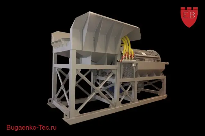 Мобильный промприбор B 1362 Скруббер - Бутара для промывки и добычи золота от производителя, фотография 6