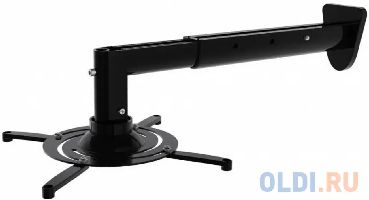 Кронштейн для проектора cactus cs-vm-pr05bl-bk черный макс.10кг настенный и потолочный поворот, фотография 1