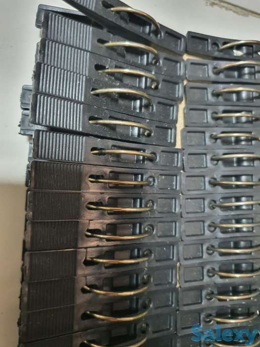 Прищепки черные упаковка 50 штук, фотография 2