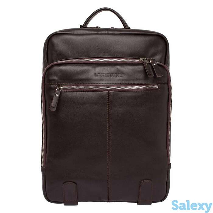 Мужской кожаный рюкзак для ноутбука salmons brown, фотография 1