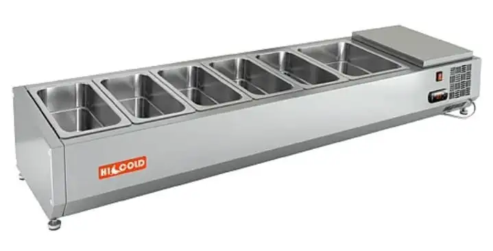 Настольная холодильная витрина HICOLD VRTO 1485 на заказ используется на предприятиях общественного питания и торговли, фотография 1