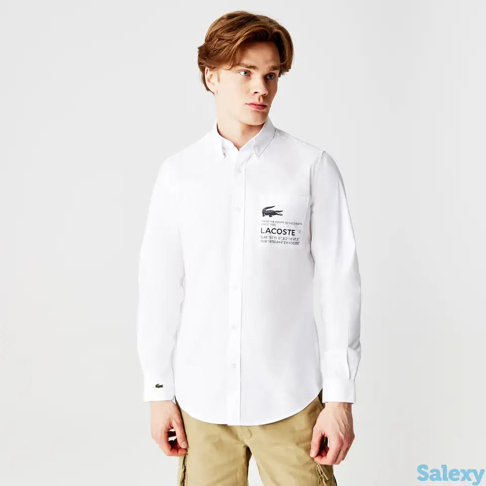 Мужская рубашка lacoste slim fit, фотография 1