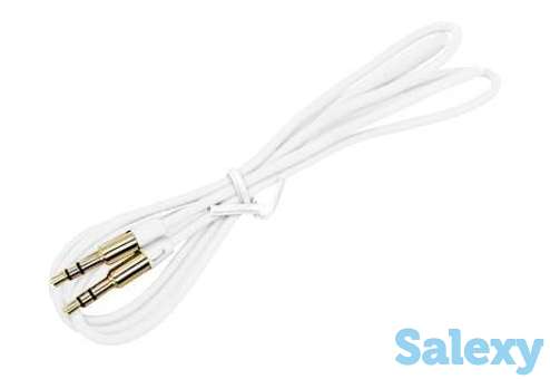Акустический кабель cablexpert cca-3.5mm-1w, jack 3.5mm to jack 3.5mm, 1м. белый, фотография 1